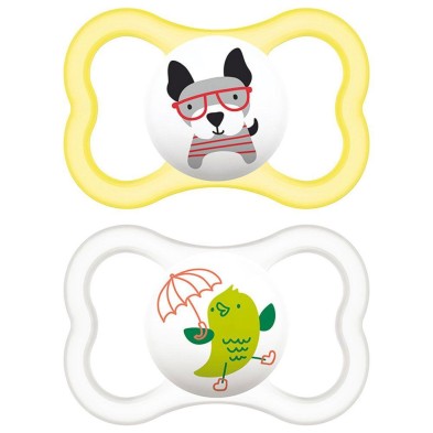 CHUPETE SILICONA MAM AIR PACK DOBLE +6 MESES