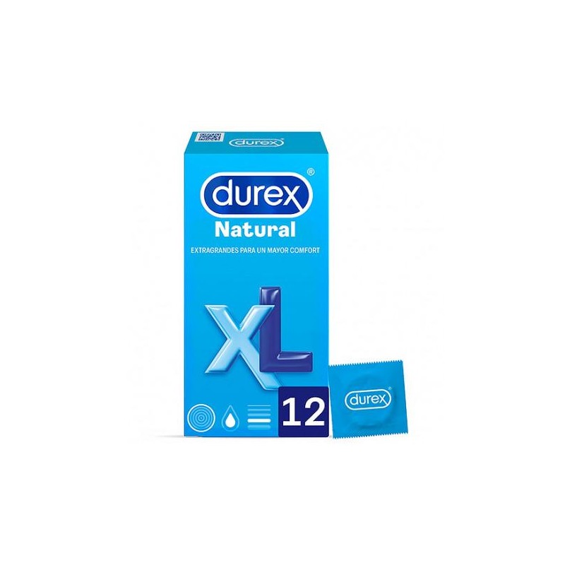 DUREX NATURAL XL PRESERVATIVOS 12 UNIDADES