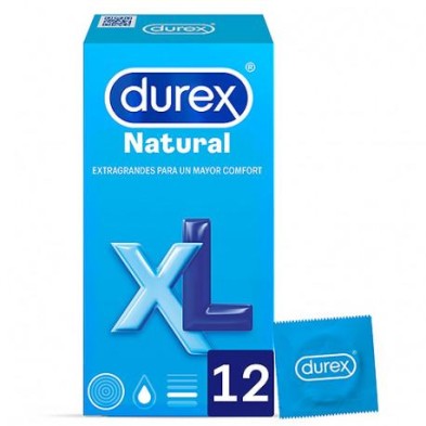 DUREX NATURAL XL PRESERVATIVOS 12 UNIDADES