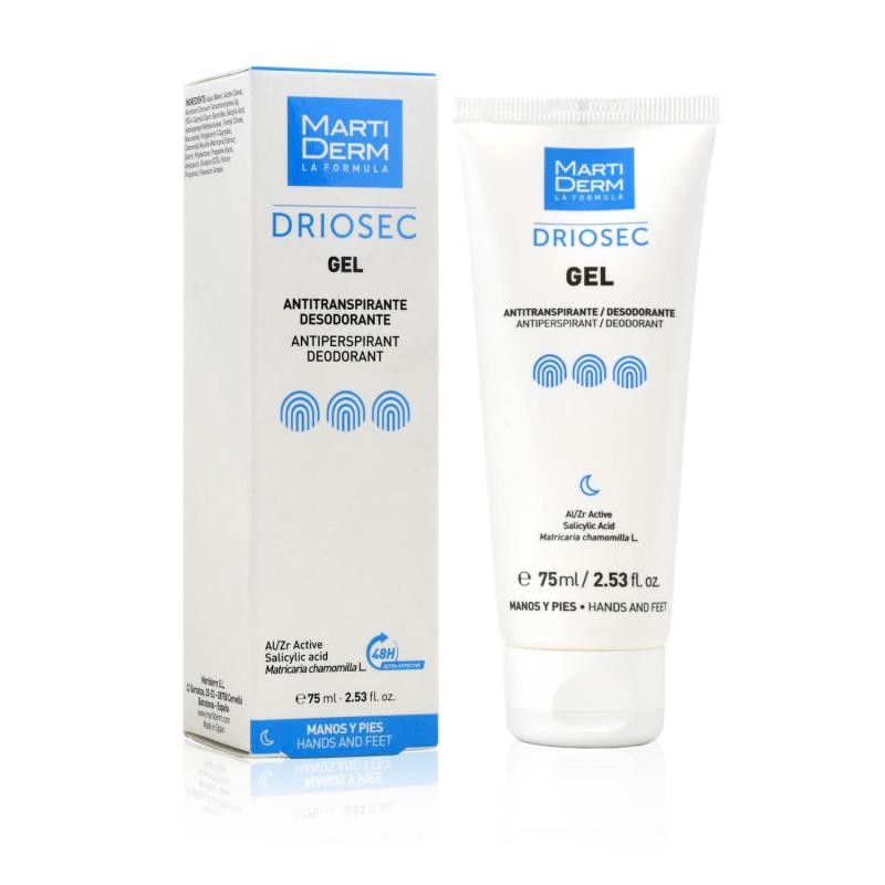 MARTIDERM DRIOSEC GEL MANOS Y PIES ANTITRANSPIRANTE 75 ML