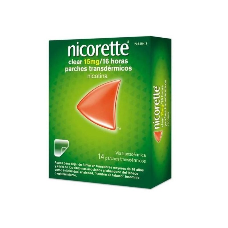 NICORETTE CLEAR 15 MG/16 H 14 PARCHES TRANSDERMICO
