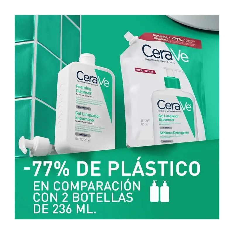 CERAVE LIMPIADOR ESPUMOSO  473 ML RECARGA