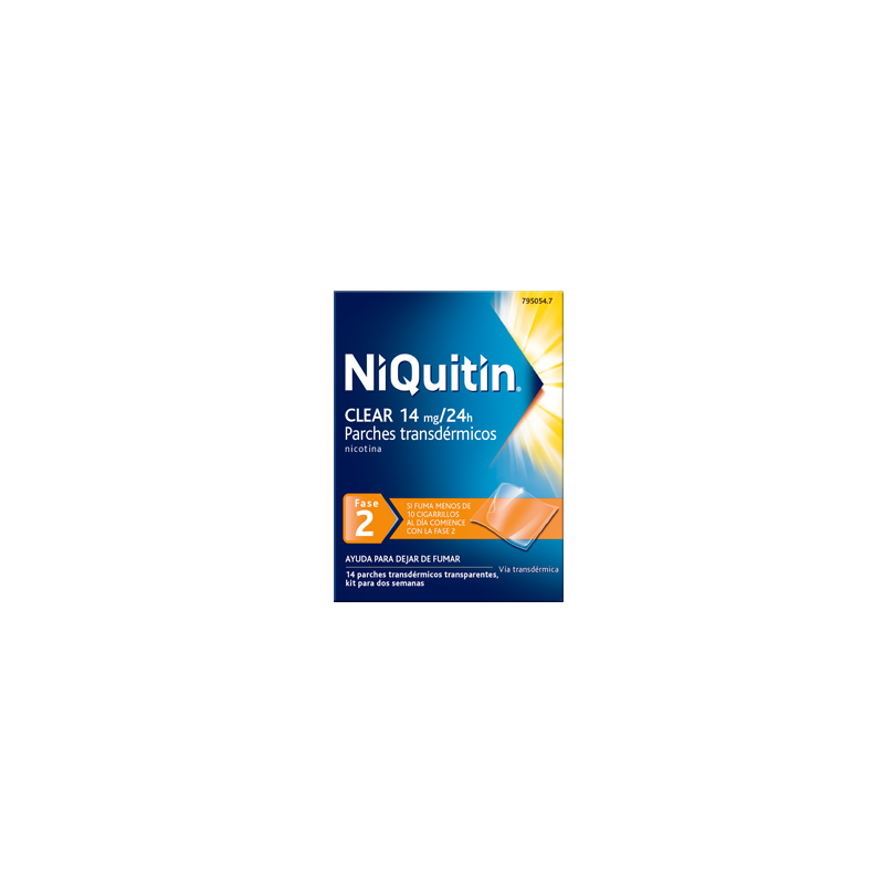 NIQUITIN CLEAR 14 MG/24 H 14 PARCHES TRANSDERMICO
