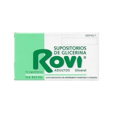 SUPOSITORIOS GLICERINA ROVI ADULTOS 3.36 G 12 SU