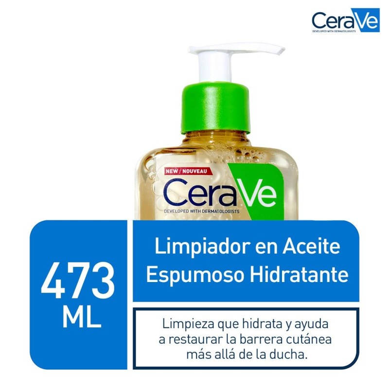 CERAVE LIMPIADOR ACEITE ESPUMOSO HIDRATANTE 1 ENVASE 473 ML