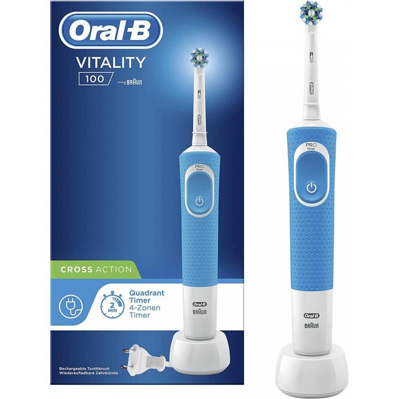 CEPILLO DENTAL ELECTRICO RECARGABLE ORAL-B VITAL AZUL