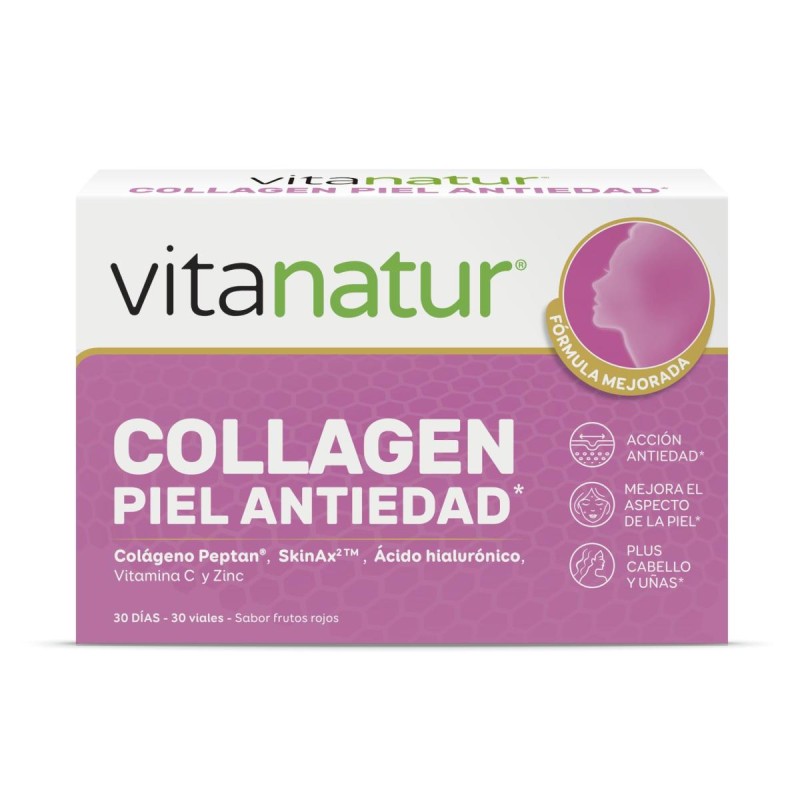 VITANATUR COLLAGEN PIEL 30 VIALES 25 ML FRUTOS ROJOS