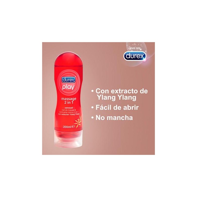 DUREX PLAY MASSAGE SENSUAL LUBRICANTE HIDROSOLUBLE 200 ML