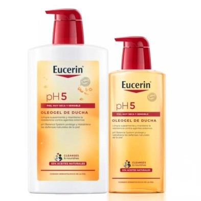 EUCERIN FAMILY PACK OLEOGEL PH5 1L+400 ML