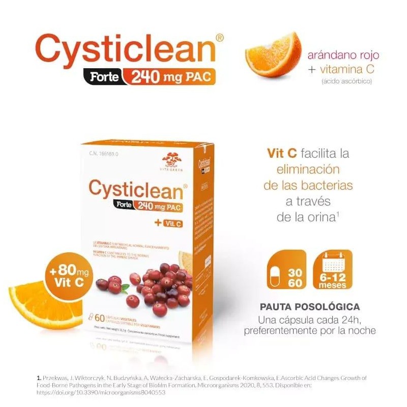 CYSTICLEAN FORTE (240 MG PAC) 30 CAPSULAS