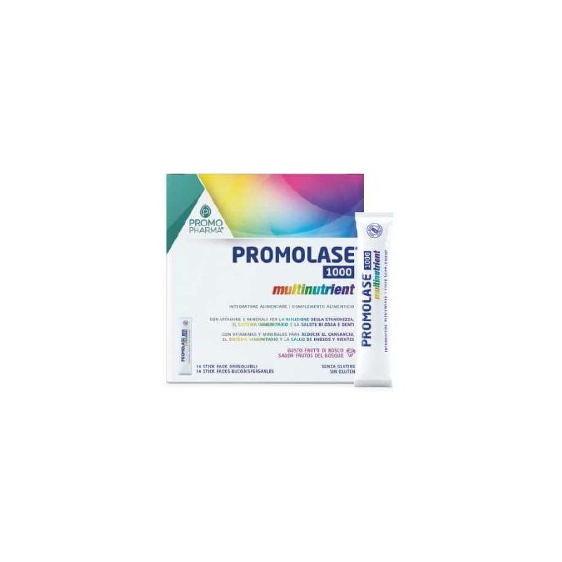 PROMOLASE 1000 MULTINUT 14 STICK FRUTOS DEL BOSQUE