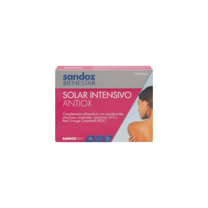 SANDOZ BIENESTAR SOLAR INTENSIVO ANTIOX 30 CAPSULAS