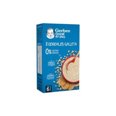 GERBER 8 CEREALES CON GALLETA 1 ESTUCHE 475 G