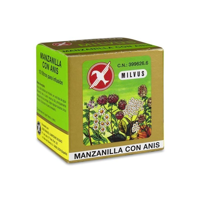 MANZANILLA CON ANIS MILVUS 1.2 G 10 FILTROS