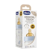 BIBERON PLASTICO T CAUCHO CHICCO  AZUL 0M+ F NORMAL 150 ML