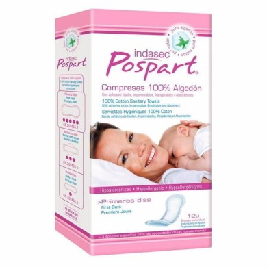 COMPRESAS TOCOLOGICAS INDASEC POSPART PRIMEROS DIAS