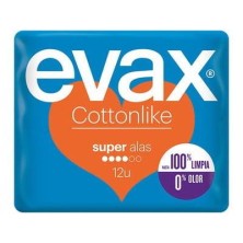 COMPRESAS EVAX COTTONLIKE SUPER CON ALAS 12U