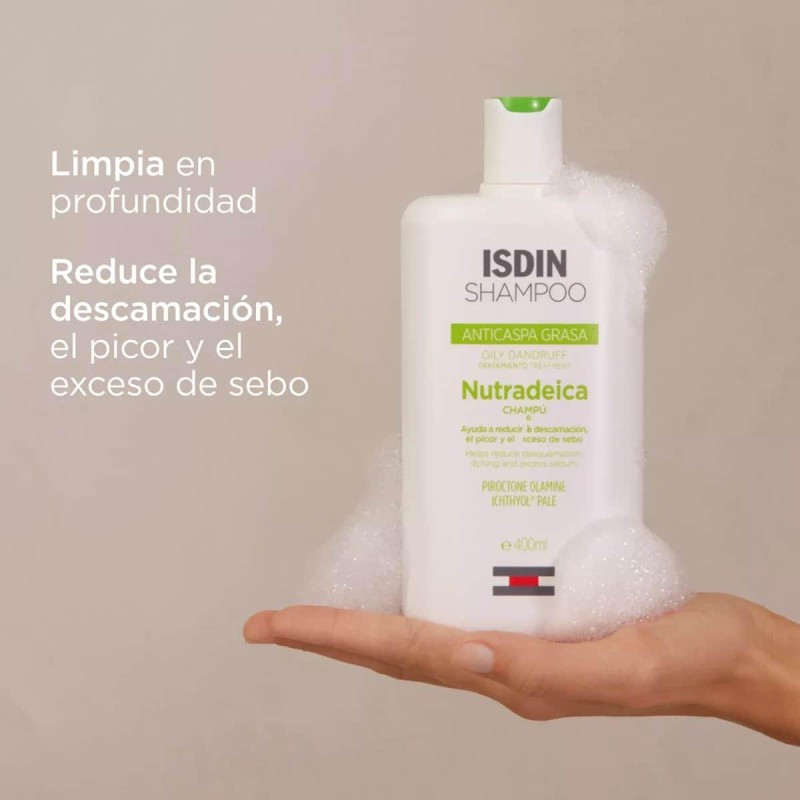 ISDIN SHAMPOO ANTICASPA NUTRADEICA GRASA 400 ML