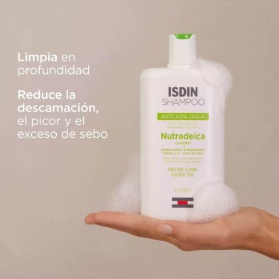 ISDIN SHAMPOO ANTICASPA NUTRADEICA GRASA 400 ML