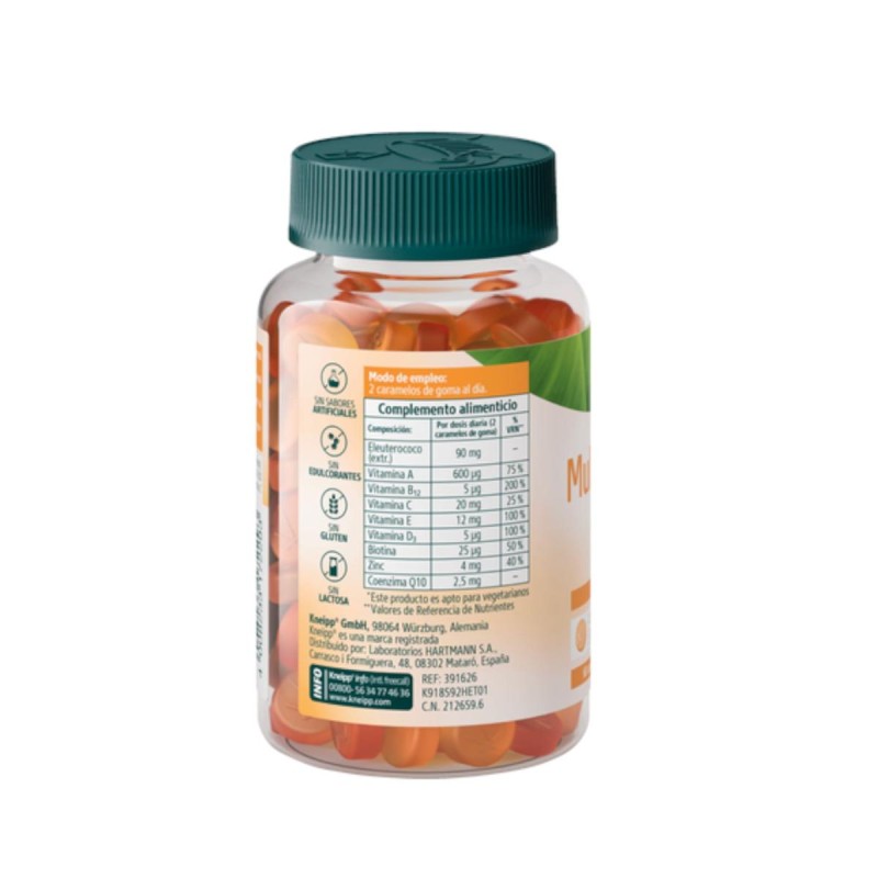 KNEIPP MULTIVITAMINAS 60 GUMMIES LIMON, NARANJA