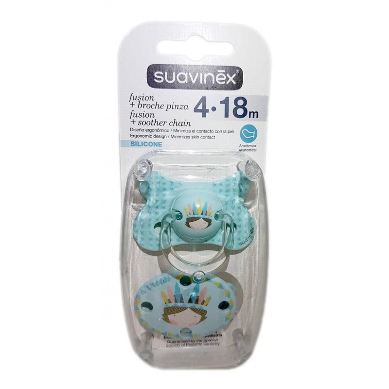 SUAVINEX CHUPETE FUSION ANAT SILIC 4-18 BROCHE