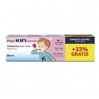 FLUOR KIN INFANTIL PASTA DE DIENTES 75+25 ML