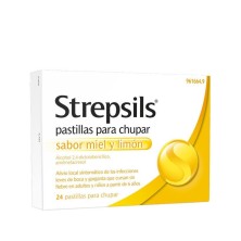 STREPSILS 24 PASTILLAS PARA CHUPAR MIEL-LIMON