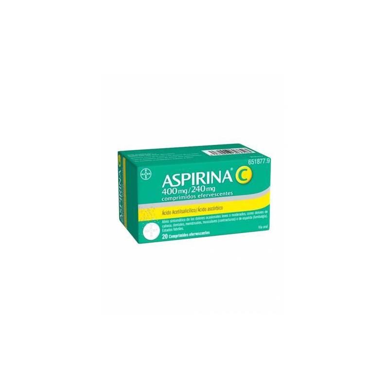 Aspirina C 400/240 Mg 20 Comprimidos Efervescentes