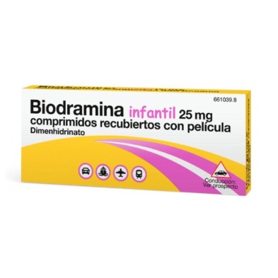 BIODRAMINA INFANTIL 25 MG 12 COMPRIMIDOS