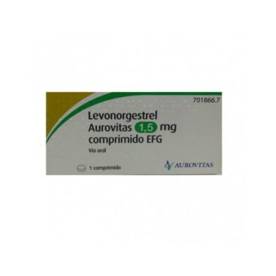 LEVONORGESTREL AUROVITAS EFG 1,5 MG 1 COMPRIMIDO