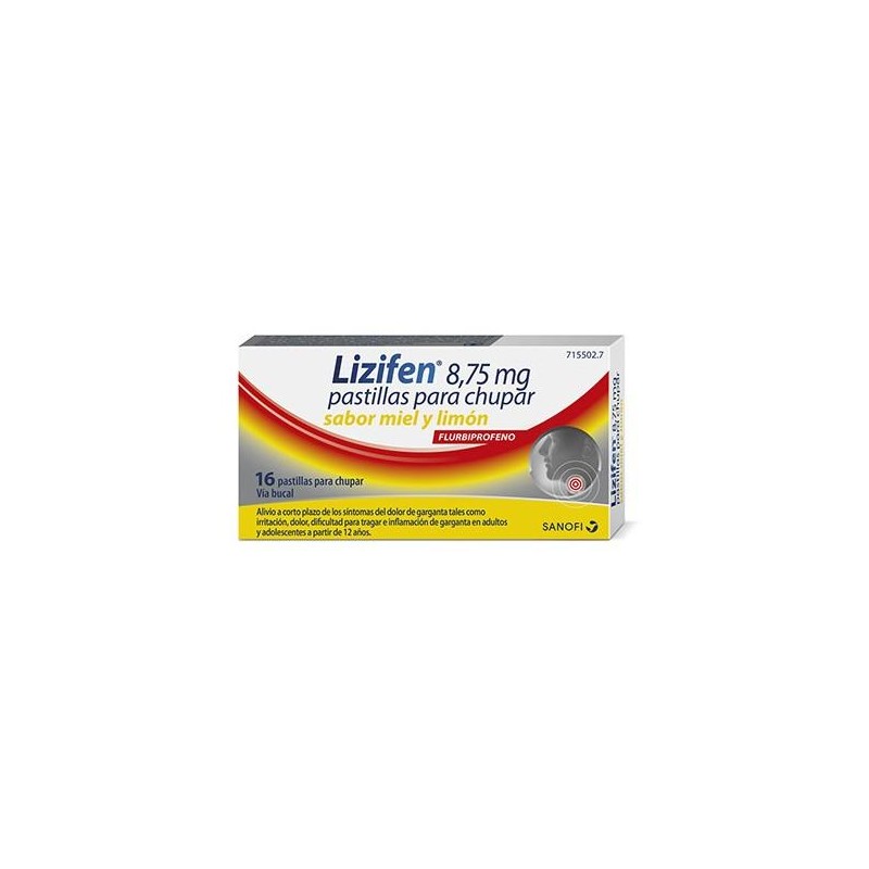 LIZIFEN 8,75 MG 16 PASTILLAS PARA CHUPAR (SABOR MIEL Y LIMON)