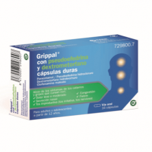 GRIPPAL CON PSEUDOEFEDRINA Y DEXTROMETORFANO 16 CÁPSULAS