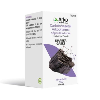 ARKOCAPSULAS CARBON VEGETAL 225 MG 45 CAPSULAS