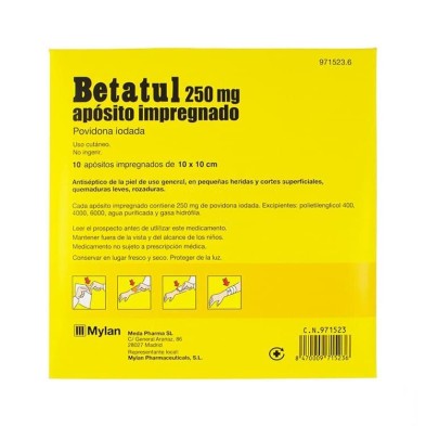 BETATUL 250 MG 10 APOSITOS
