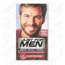 JUST FOR MEN BIGOTE Y BARBA GEL COLORANTE CASTAÑO OSCURO NATURAL