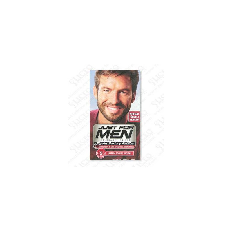 JUST FOR MEN BIGOTE Y BARBA GEL COLORANTE NEGRO NATURAL