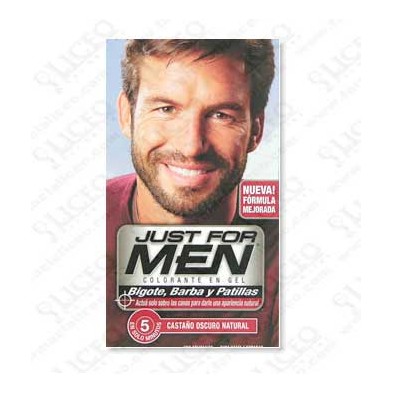 JUST FOR MEN BIGOTE Y BARBA GEL COLORANTE NEGRO NATURAL