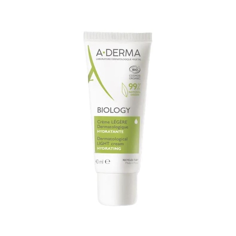 A-DERMA BIOLOGY CREMA LIGERA DERMATOLOGICA HIDRATANTE 1 ENVASE 40 ML