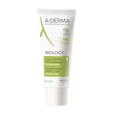 A-DERMA BIOLOGY CREMA LIGERA DERMATOLOGICA HIDRATANTE 1 ENVASE 40 ML
