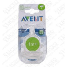 TETINA SILICONA FLUJO LENTO AVENT PHILIPS + 1 M