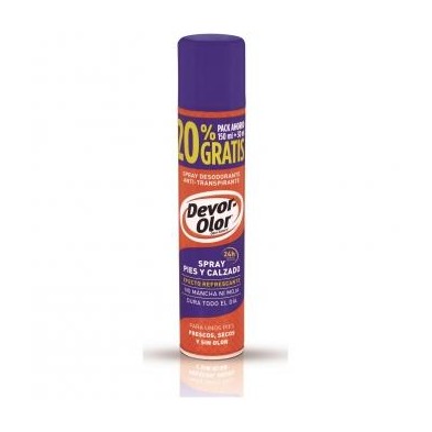 DEVOR OLOR DESODORANTE ANTITRASPIRANTE PIES Y CALZADO 180 GR SPRAY