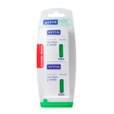 VITIS SEDA DENTAL CON FLUOR Y MENTA 50 M 2 UNIDADES