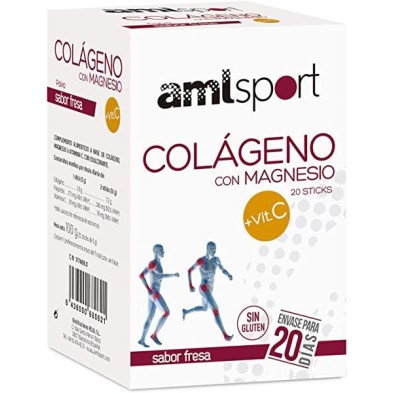 AMLSPORT COLAGENO CON MAGNESIO Y VIT C 20 STICK