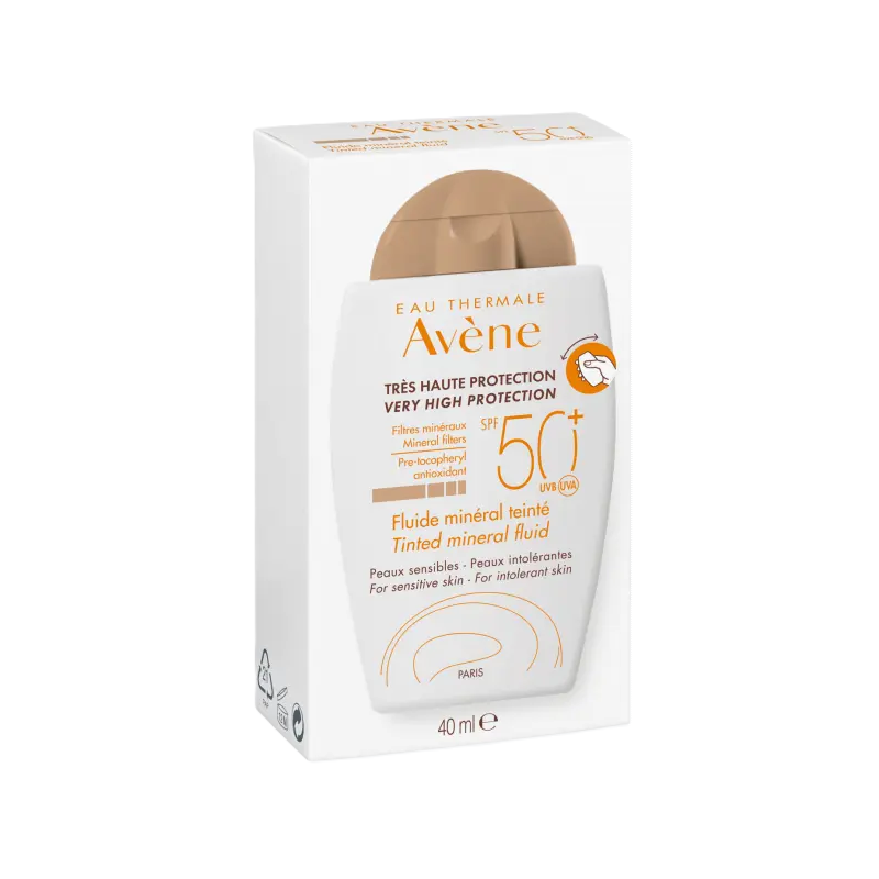 AVENE FLUIDO MINERAL CON COLOR PIELES SENSIBLES SPF 50+  40 ML