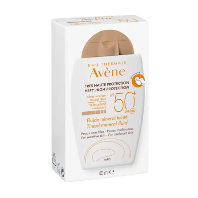 AVENE FLUIDO MINERAL CON COLOR PIELES SENSIBLES SPF 50+  40 ML
