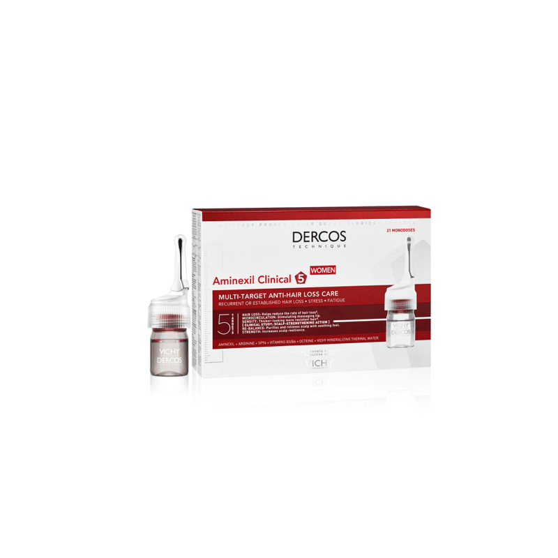 DERCOS AMINEXIL CLINICAL 5 MUJER 6 ML 21 MONODOS