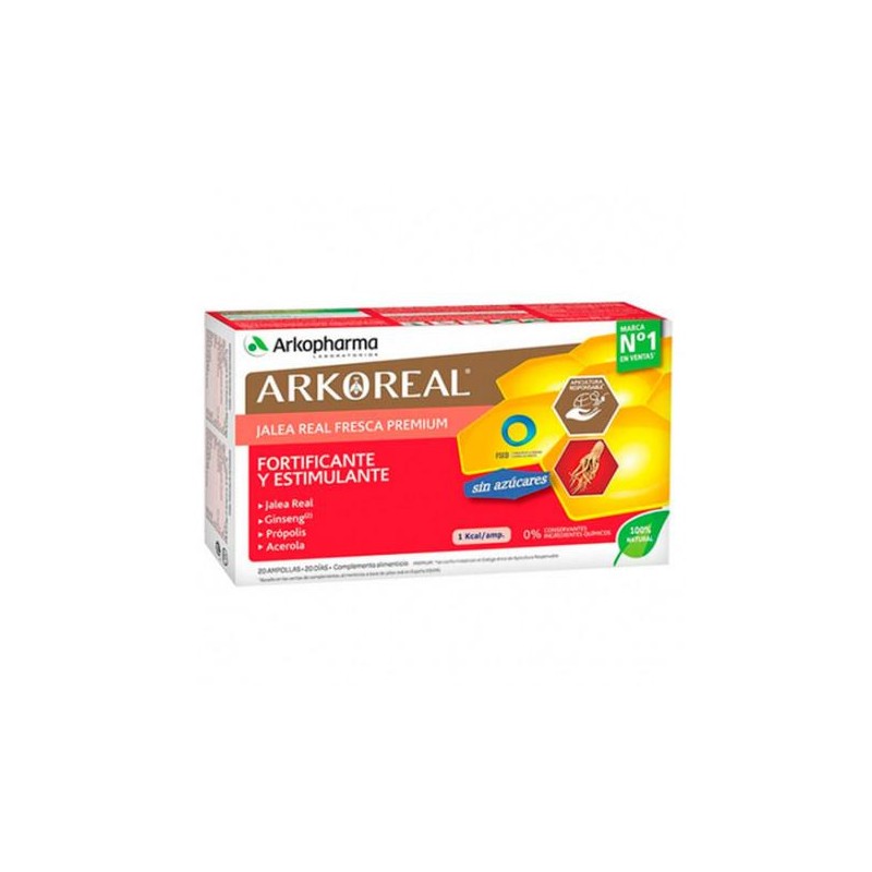 ARKOREAL JALEA REAL 500 MG GINSENG 20 AMPOLLAS