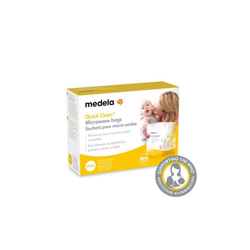 MEDELA BOLSAS PARA MICROONDAS REUTILIZABLES 0 BPA QUICK CLEAN 5 UNIDADES