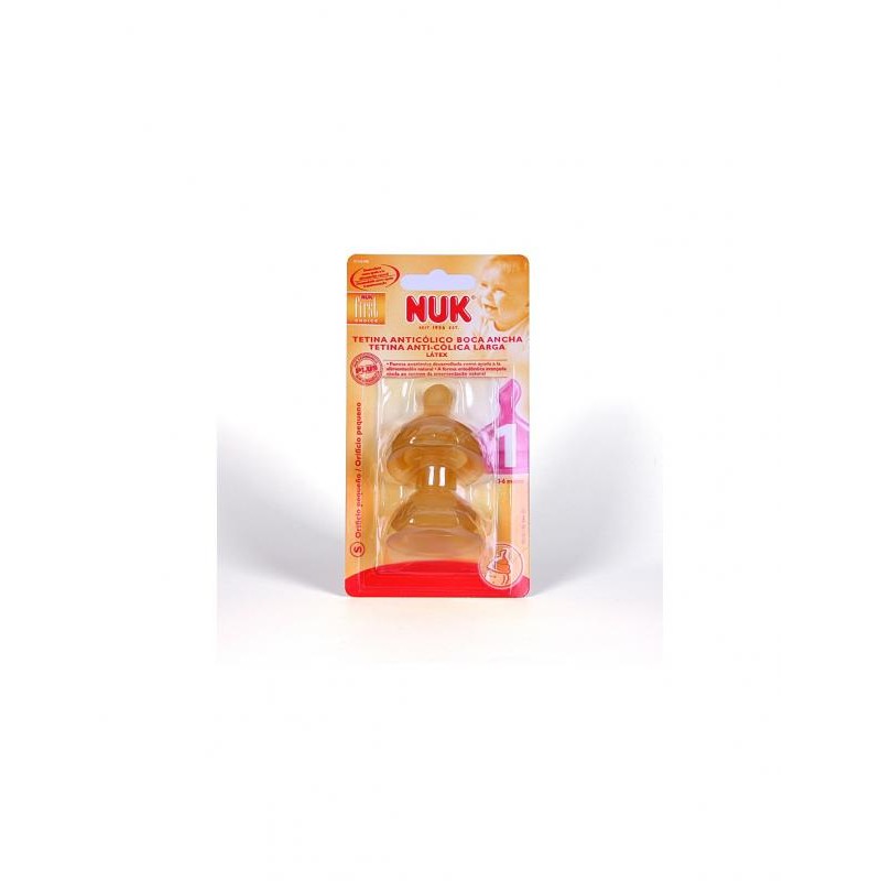 TETINA LATEX ANTICOLICO NUK FIRST CHOICE AGUA T-1 2 UNIDADES