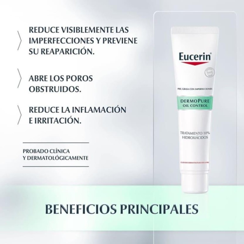 EUCERIN DERMOPURE OIL CONTROL TRATAMIENTO 10% HIDROXIÁCIDOS 40 ML